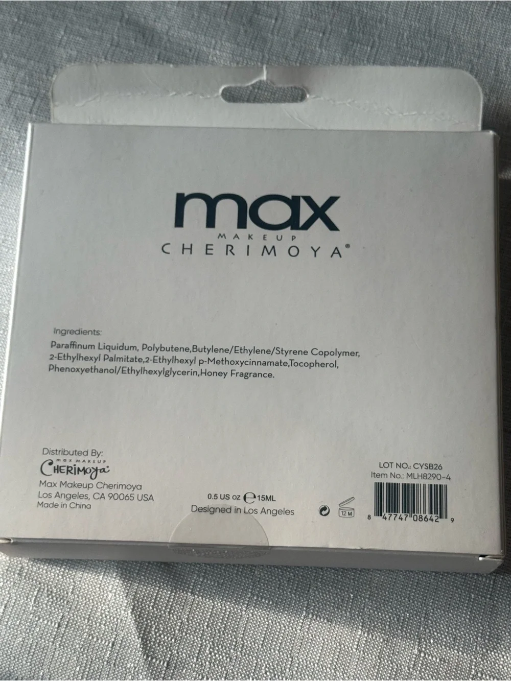 Max Makeup Cherimoya Honey Clear Lip Gloss Gift Set 4 Pc Ultra Shine New